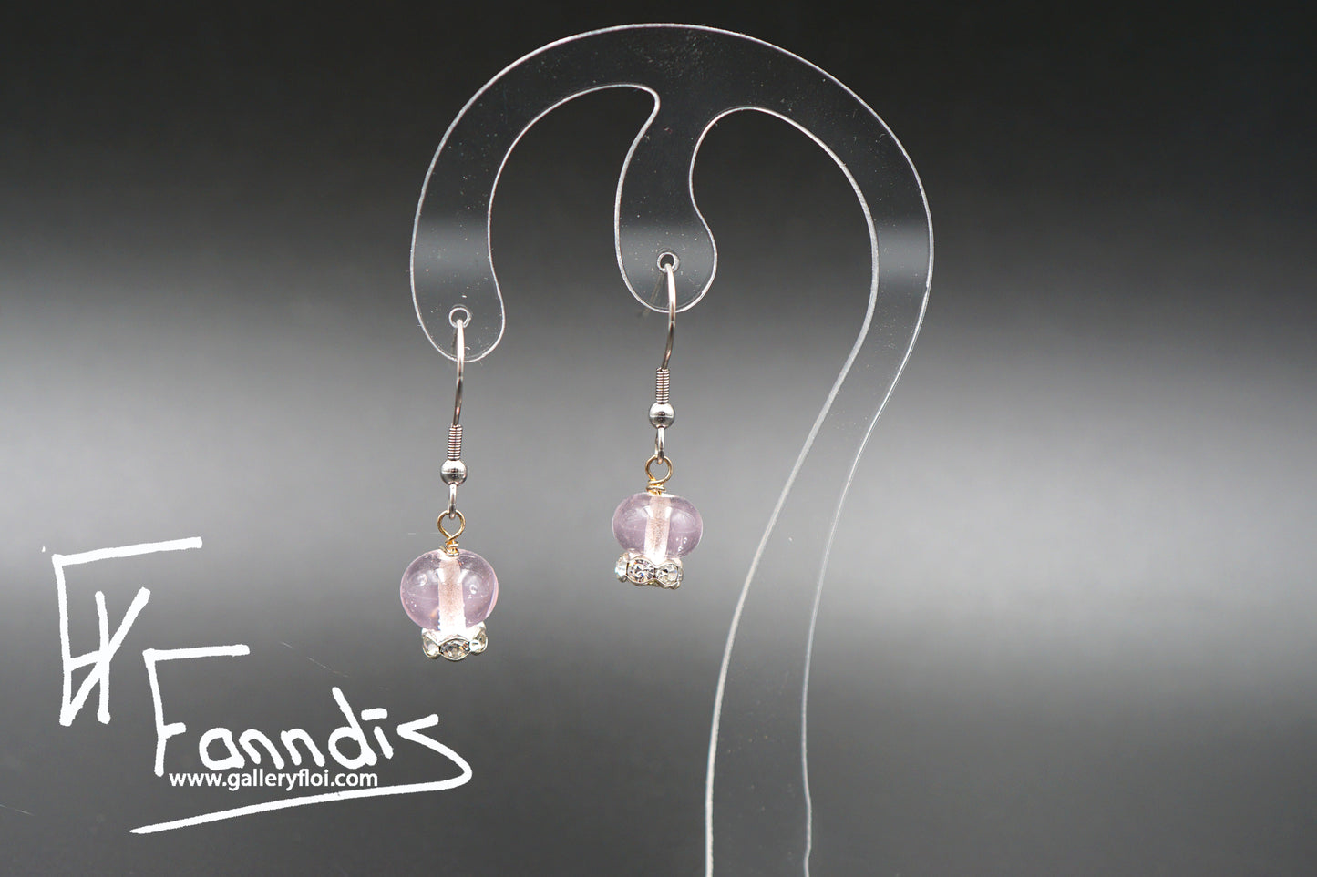 Eyrnalokkar Rósakvars / Earrings Rose Quartz