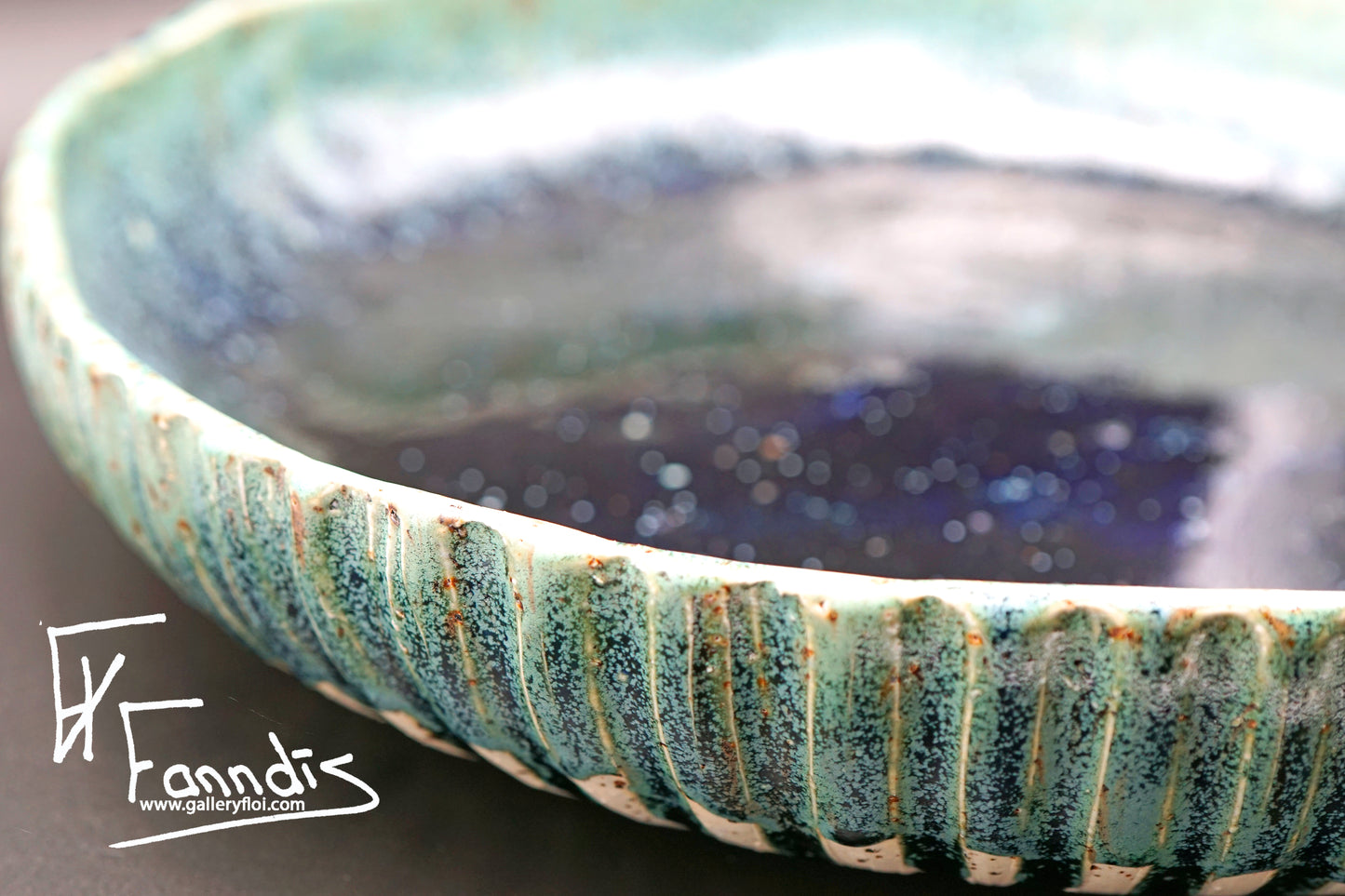 Flói skál með sandi úr Hvítá / Flói bowl with sand from glacier river Hvítá (130-3,440 ml)