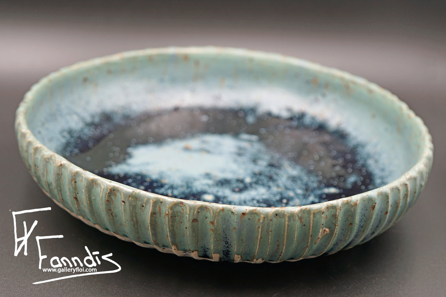 Flói skál með sandi úr Hvítá / Flói bowl with sand from glacier river Hvítá (130-3,440 ml)