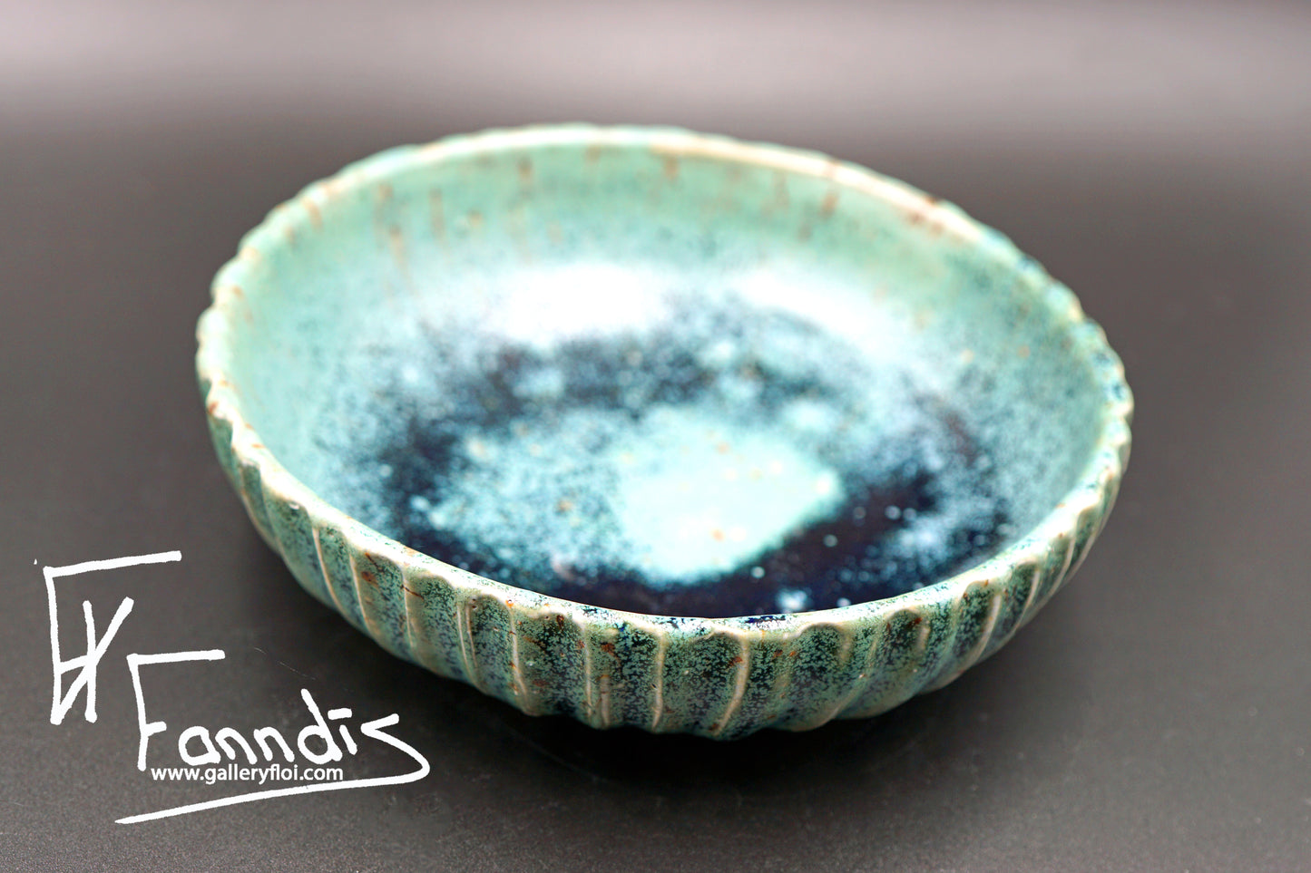 Flói skál með sandi úr Hvítá / Flói bowl with sand from glacier river Hvítá (130-3,440 ml)