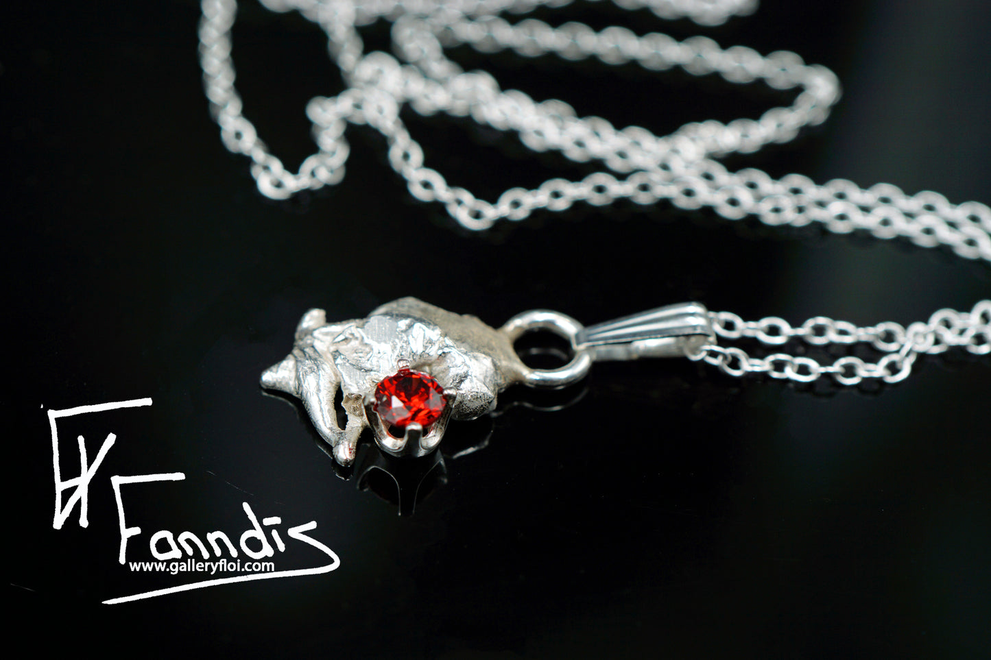 925 Silfur hálsmen með Zirkonia / 925 Silver necklace with Zirkonia