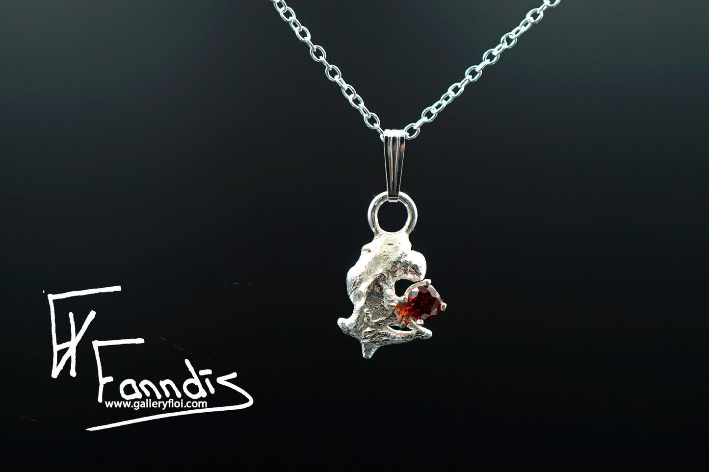 925 Silfur hálsmen með Zirkonia / 925 Silver necklace with Zirkonia