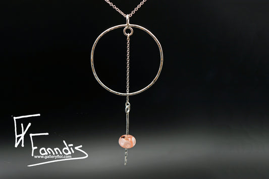 925 Silfur hálsmen með glerperlu / 925 Silver necklace with a glass bead