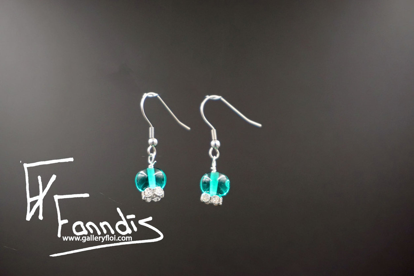 Eyrnalokkar Grænblár / Earrings Teal