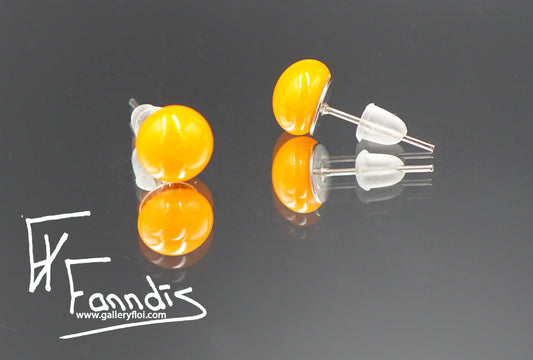 Einstök pinna eyrnalokkar Dökk Gulur / Unique stud earrings Dark Yellow