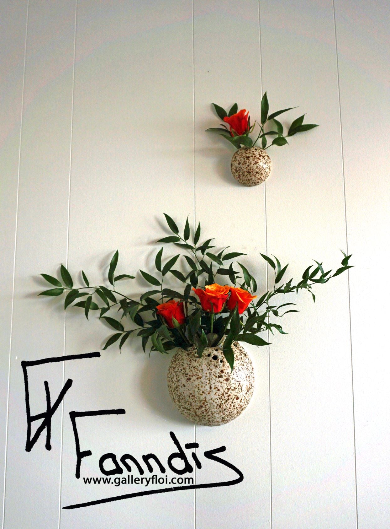 Flói vegg blómavasi / Flói wall flower vase