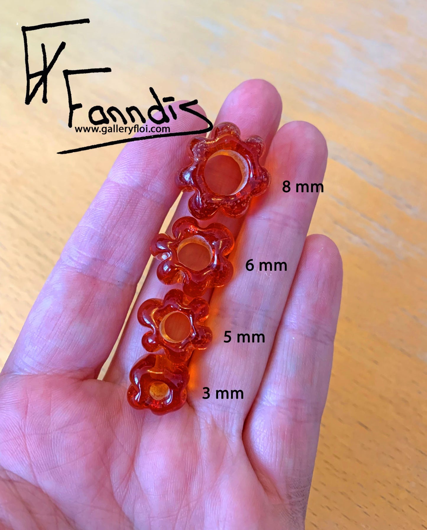 Víkinga glerperlu hárskraut Amber / Viking glass bead hair accessories Amber