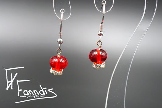 Eyrnalokkar Rauðir / Earrings Red