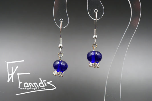 Eyrnalokkar Kóbalt blár / Earrings Cobalt Blue