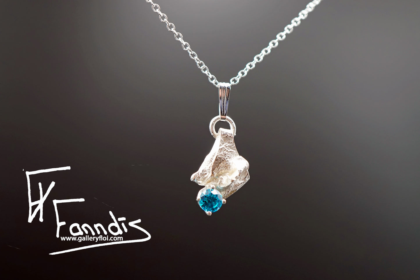 Sterling silver necklace with cubic Zirkonia