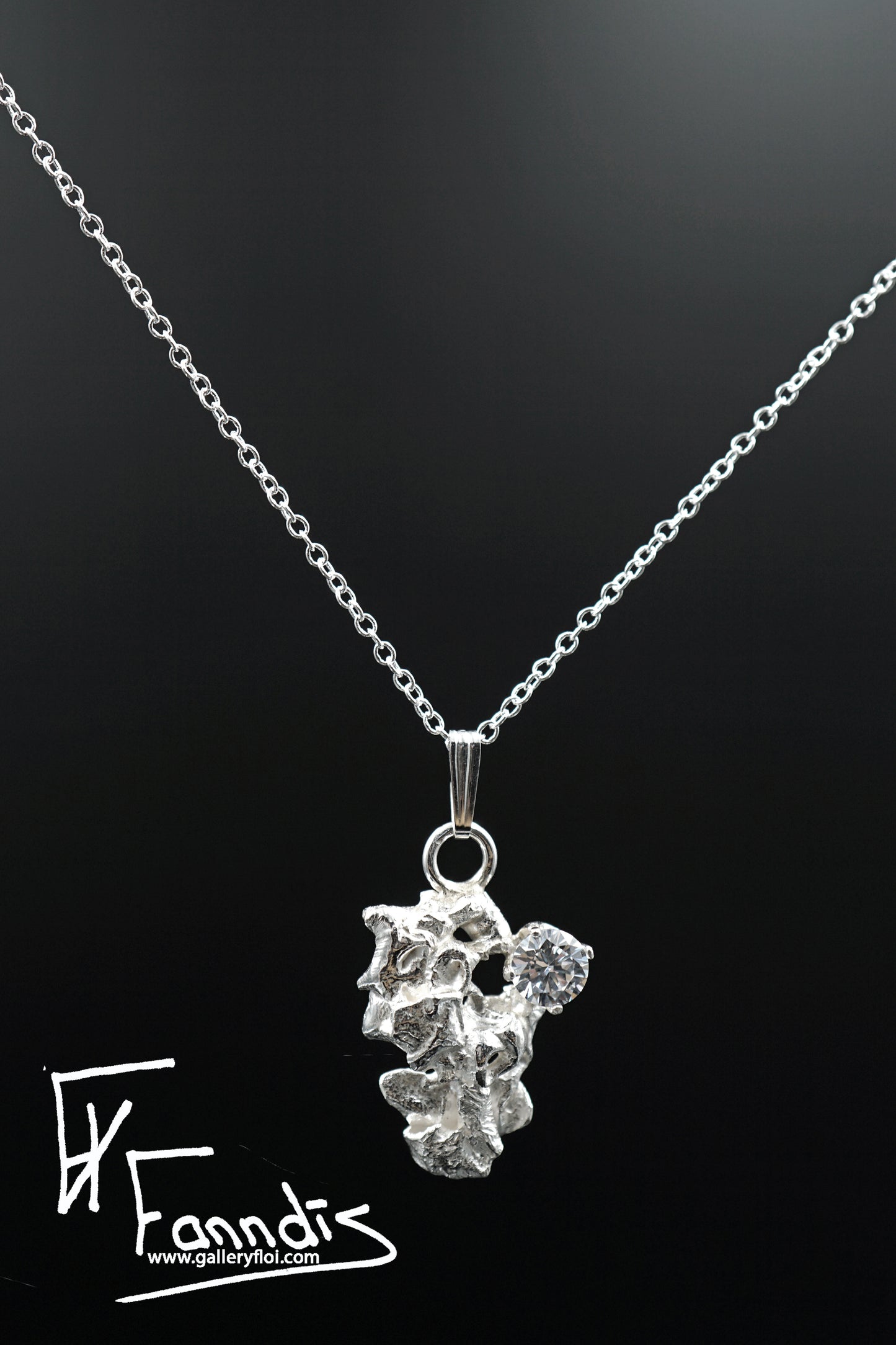 925 Silfur hálsmen með Zirkonia / 925 Silver necklace with Zirkonia