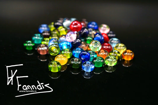 Víkinga glerperlur í gegnsæum lita tónum / Viking glass beads in transparent colors