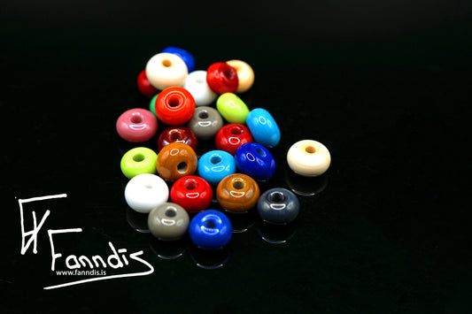Víkinga glerperlur í ógegnsæum lita tónum / Viking glass beads in opaq colors