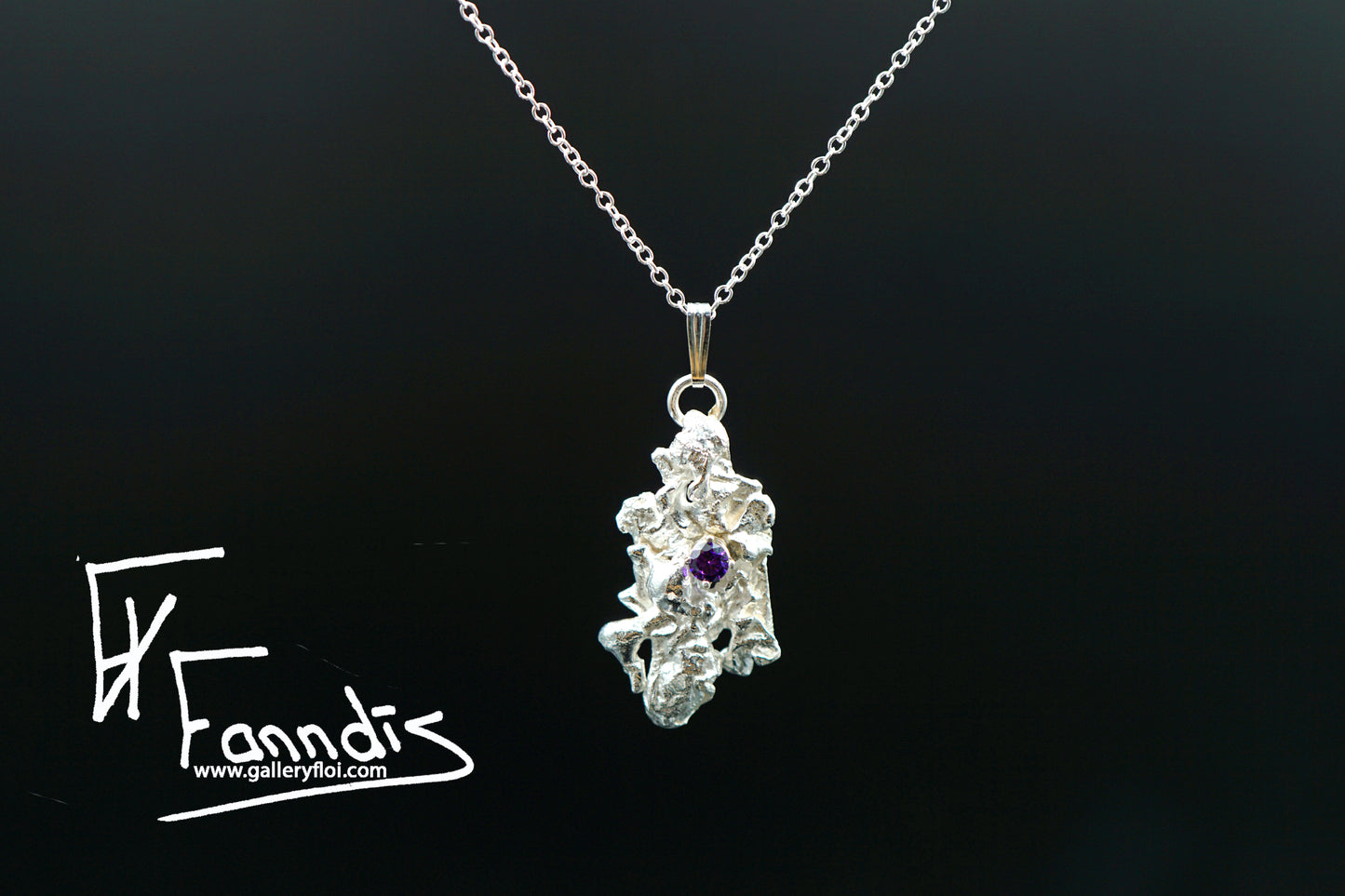 Sterling silver necklace with cubic Zirkonia