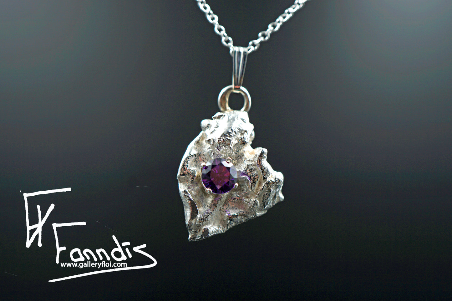 Sterling silver necklace with cubic Zirkonia