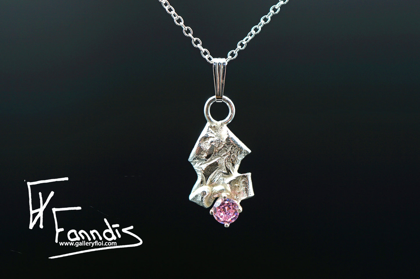 Sterling silver necklace with cubic Zirkonia