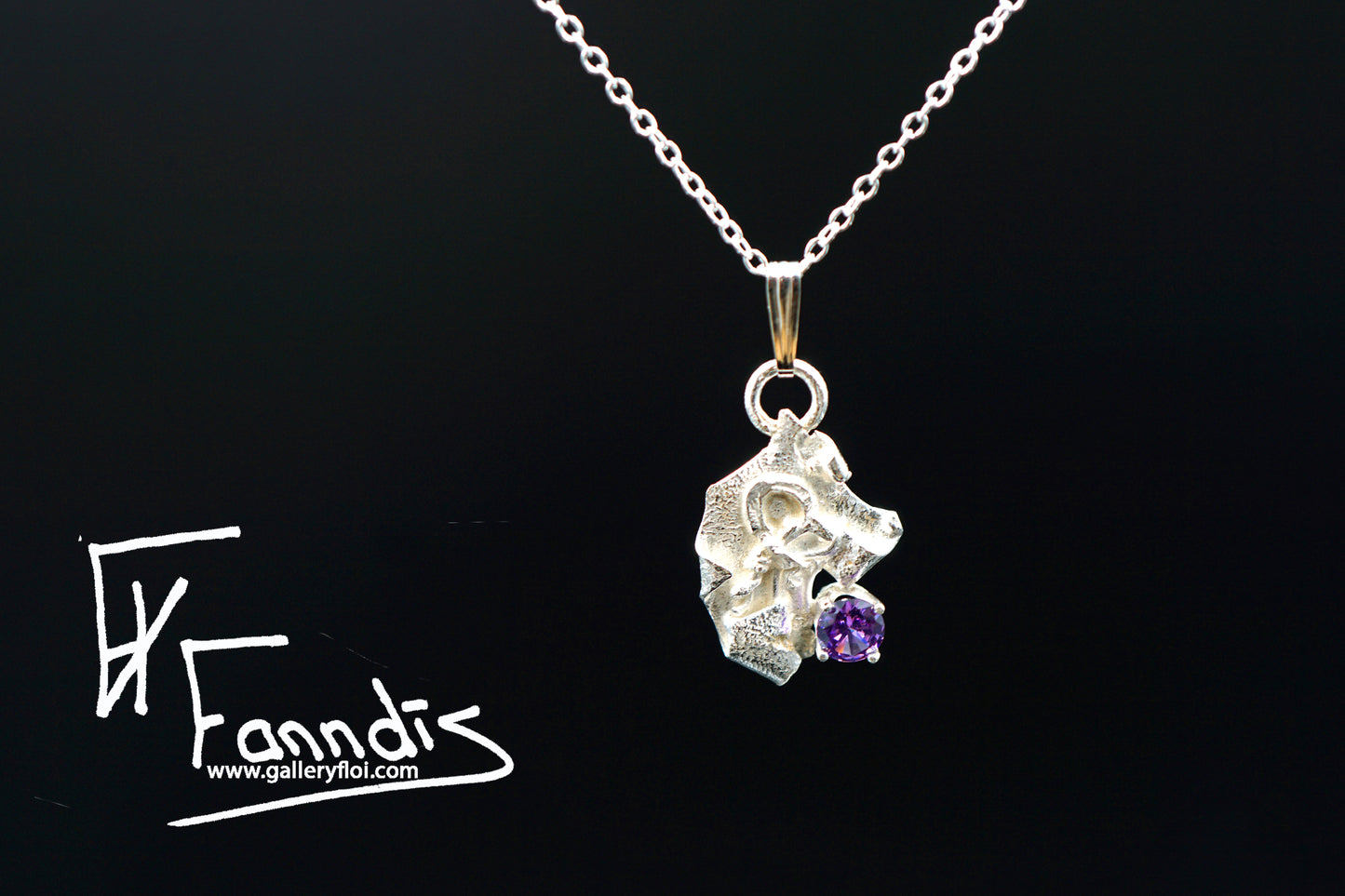 Sterling silver necklace with cubic Zirkonia