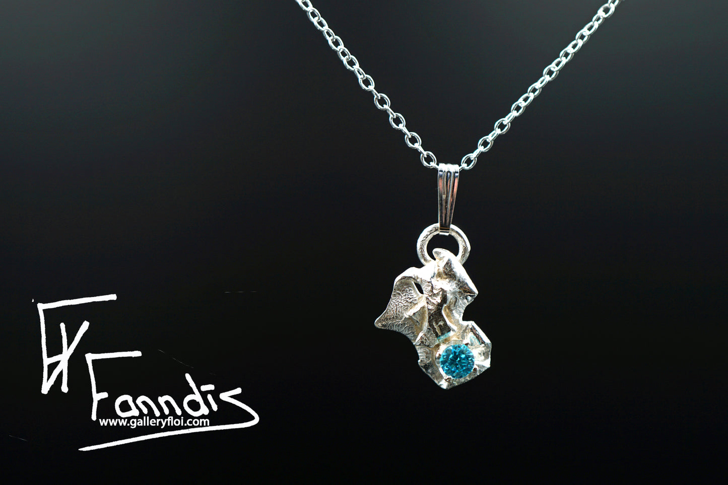 Sterling silver necklace with cubic Zirkonia