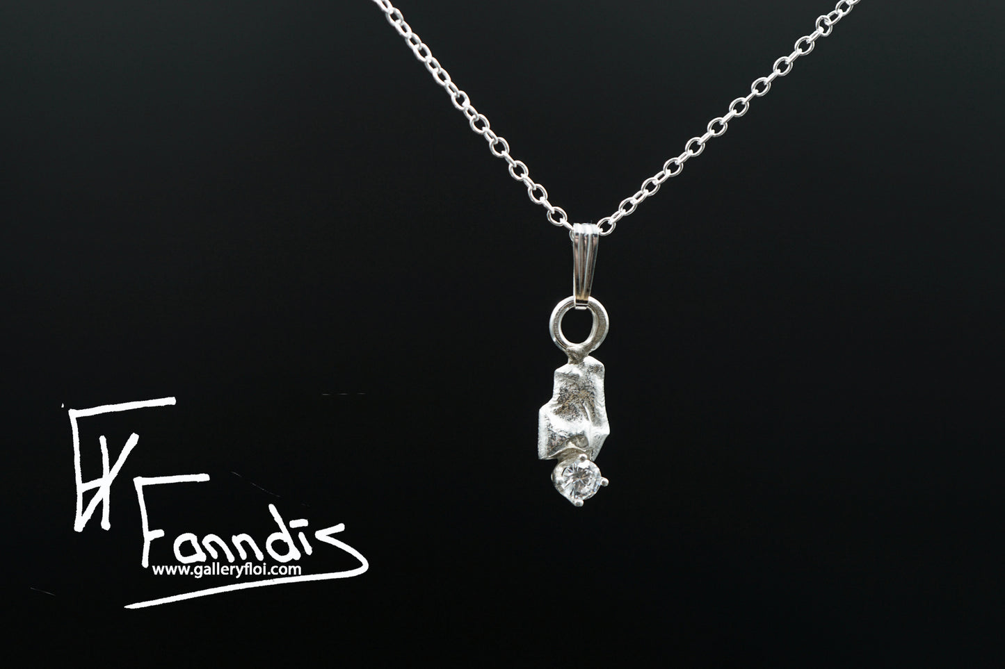 925 Silfur hálsmen með Zirkonia / 925 Silver necklace with Zirkonia