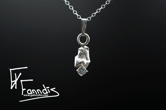 925 Silfur hálsmen með Zirkonia / 925 Silver necklace with Zirkonia