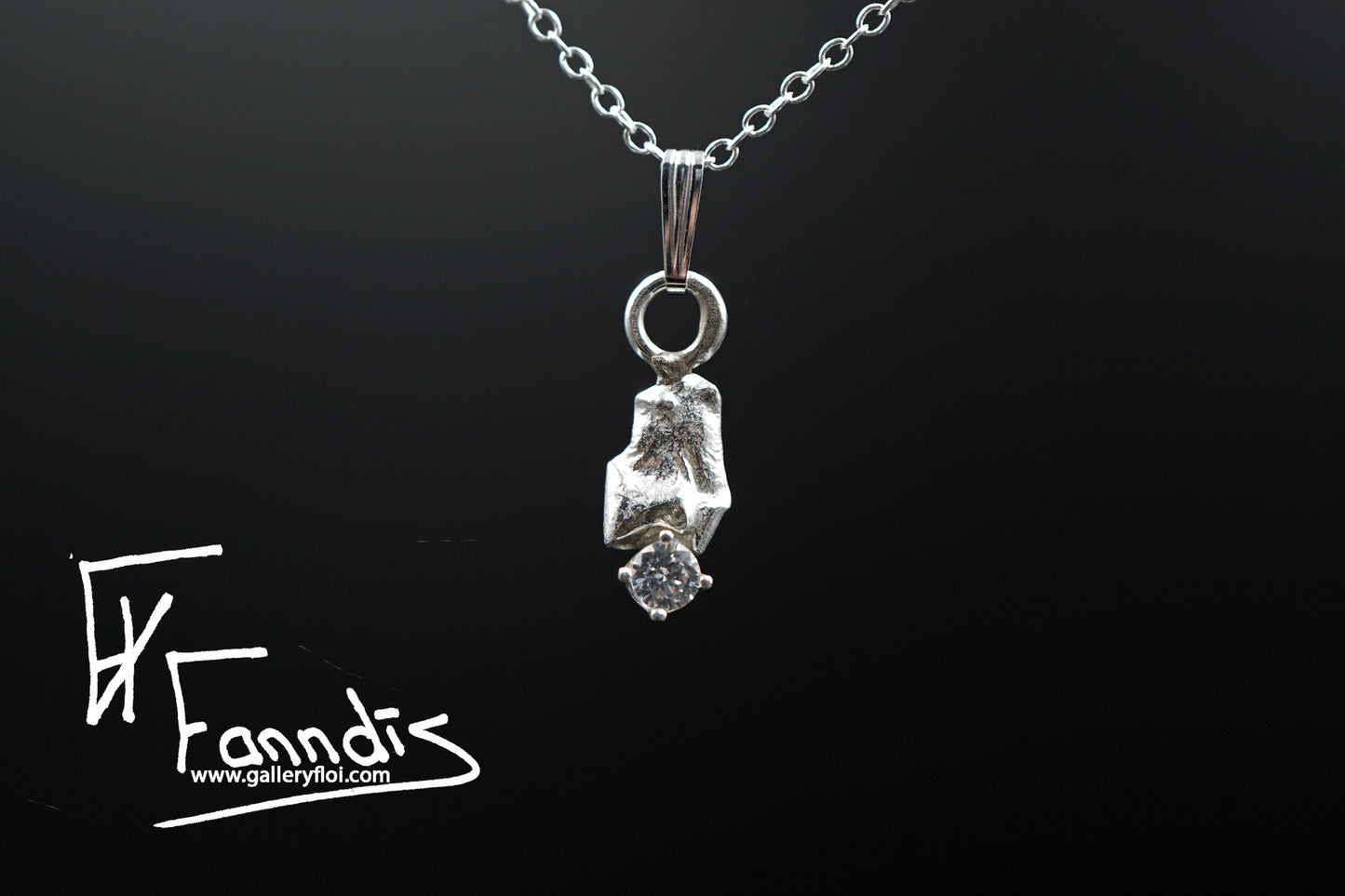 Sterling silver necklace with cubic Zirkonia