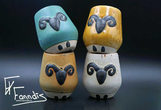 Sauðfjár bolli með hrauni /Sheep cup with lava (250 ml)
