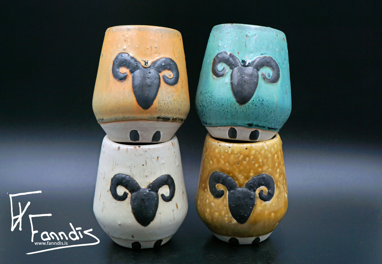Sauðfjár bolli með hrauni /Sheep cup with lava (250 ml)