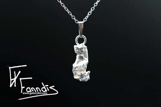 925 Silfur hálsmen með Zirkonia / 925 Silver necklace with Zirkonia