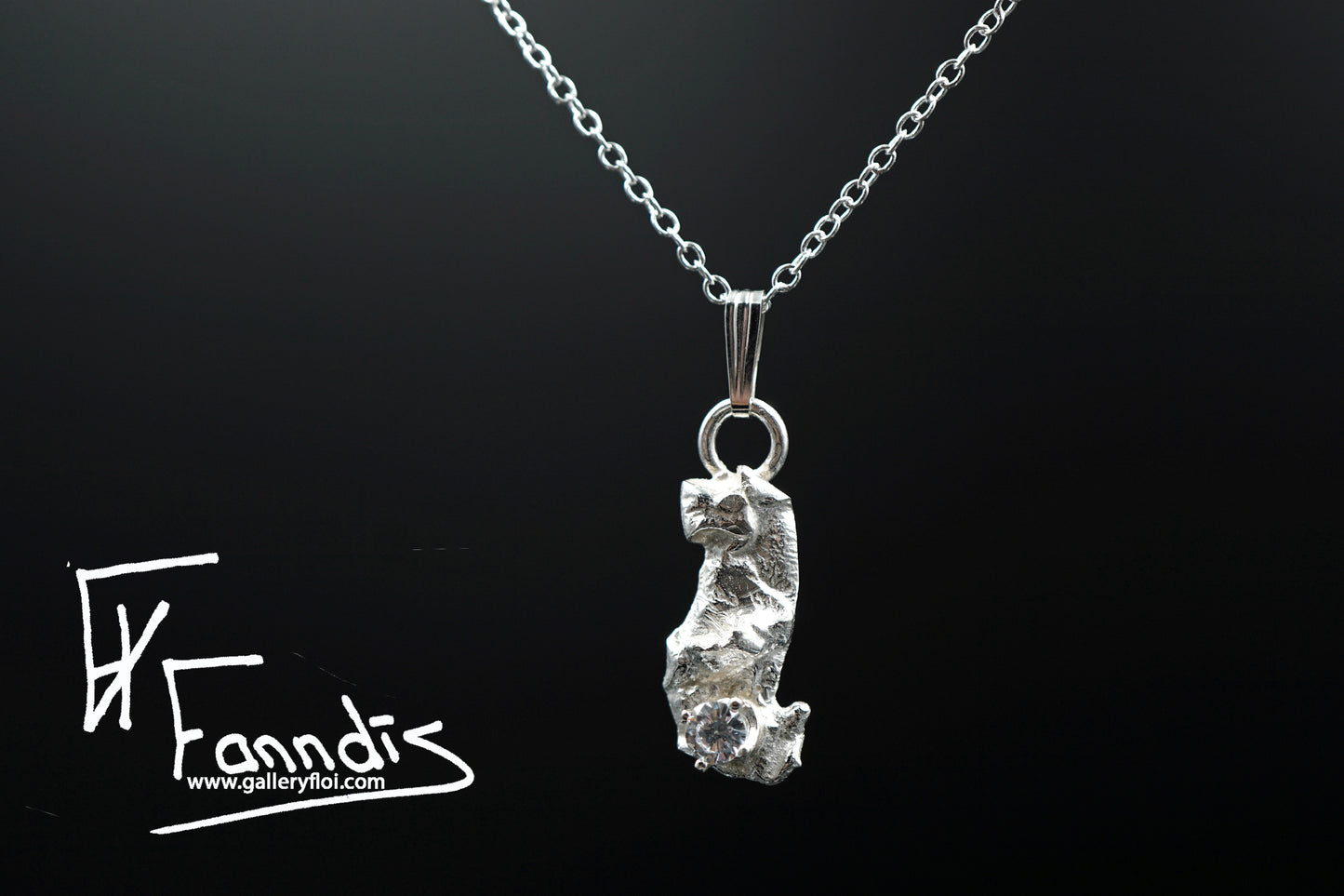 925 Silfur hálsmen með Zirkonia / 925 Silver necklace with Zirkonia