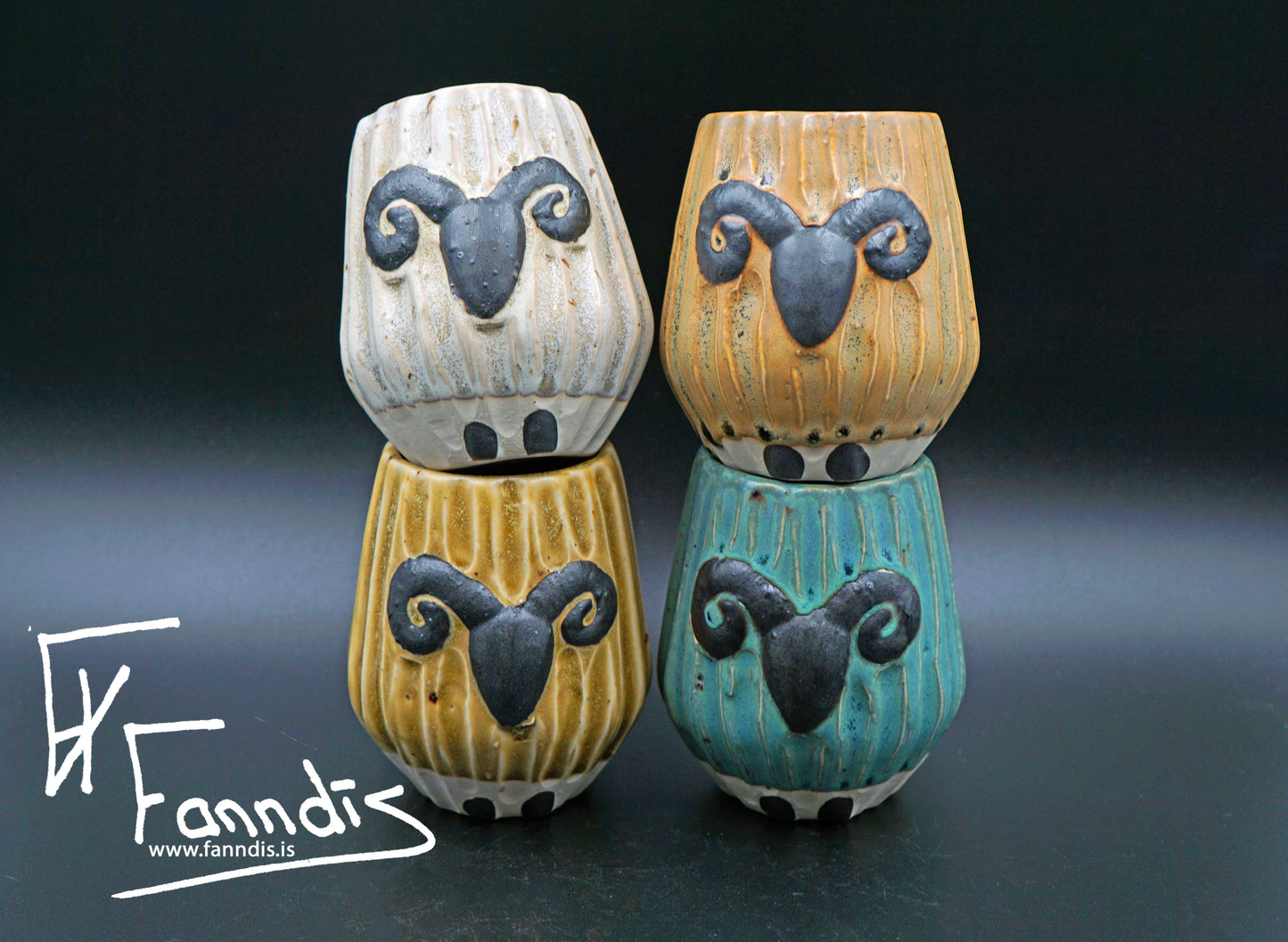 Sauðfjár bolli með hrauni /Sheep cup with lava (250 ml)