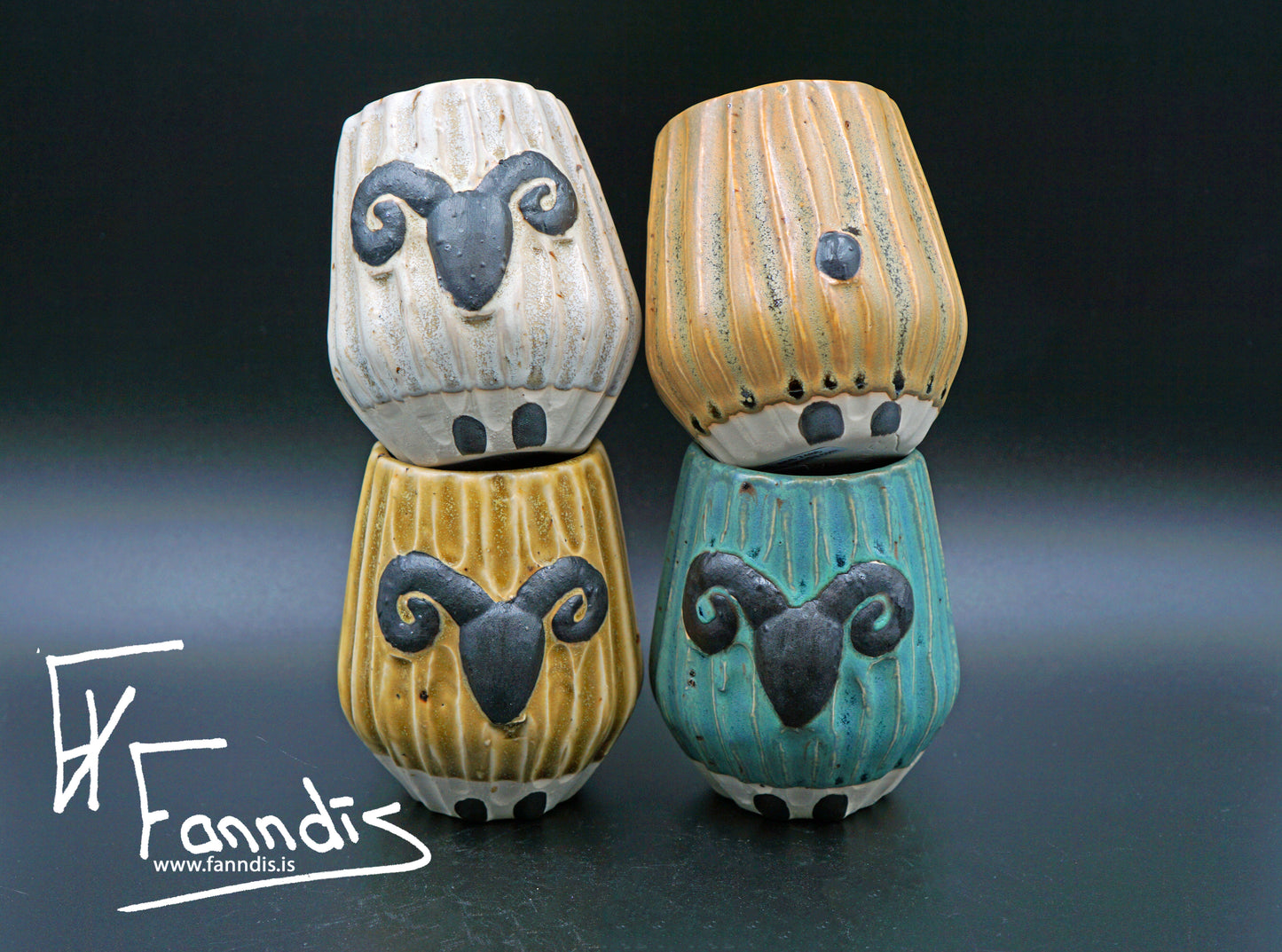 Sauðfjár bolli með hrauni /Sheep cup with lava (250 ml)
