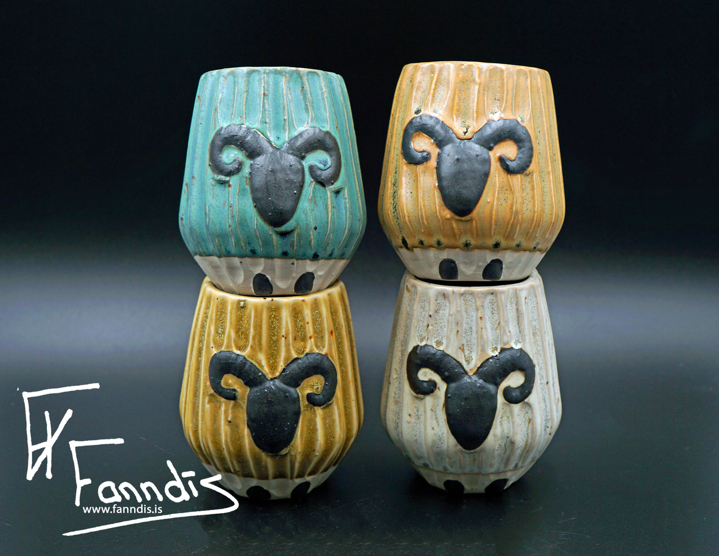 Sauðfjár bolli með hrauni /Sheep cup with lava (250 ml)