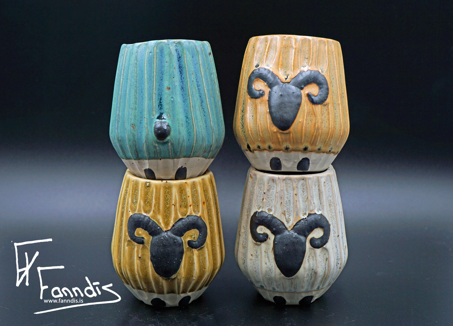 Sauðfjár bolli með hrauni /Sheep cup with lava (250 ml)