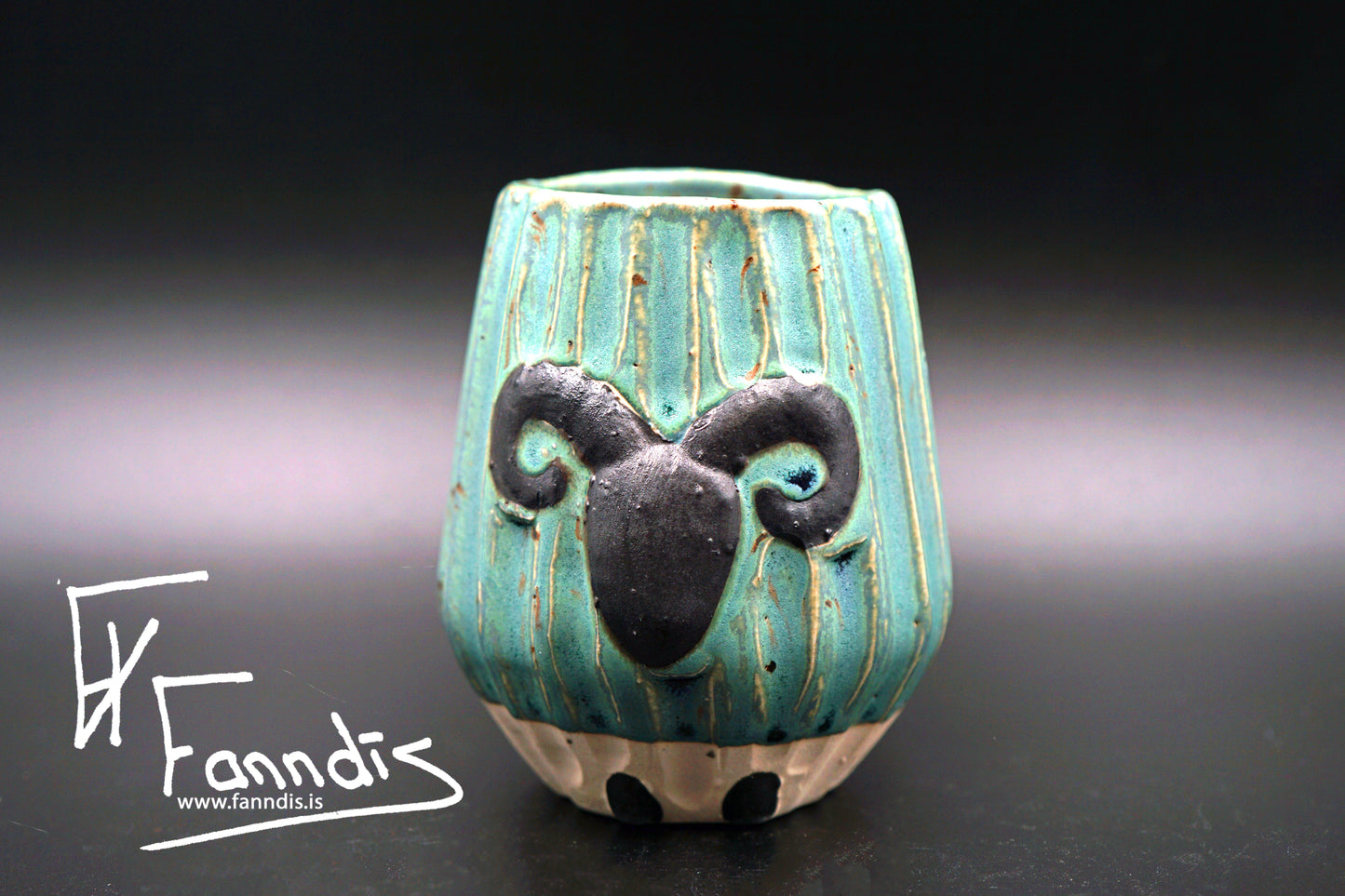Sauðfjár bolli með hrauni /Sheep cup with lava (250 ml)