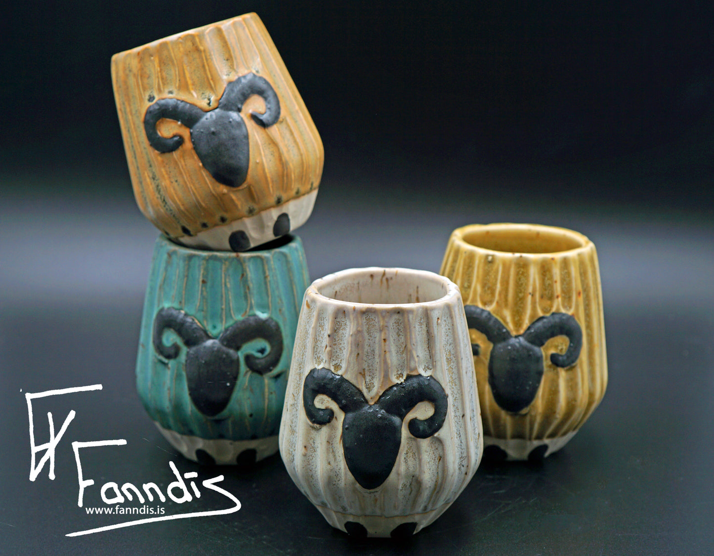 Sauðfjár bolli með hrauni /Sheep cup with lava (250 ml)