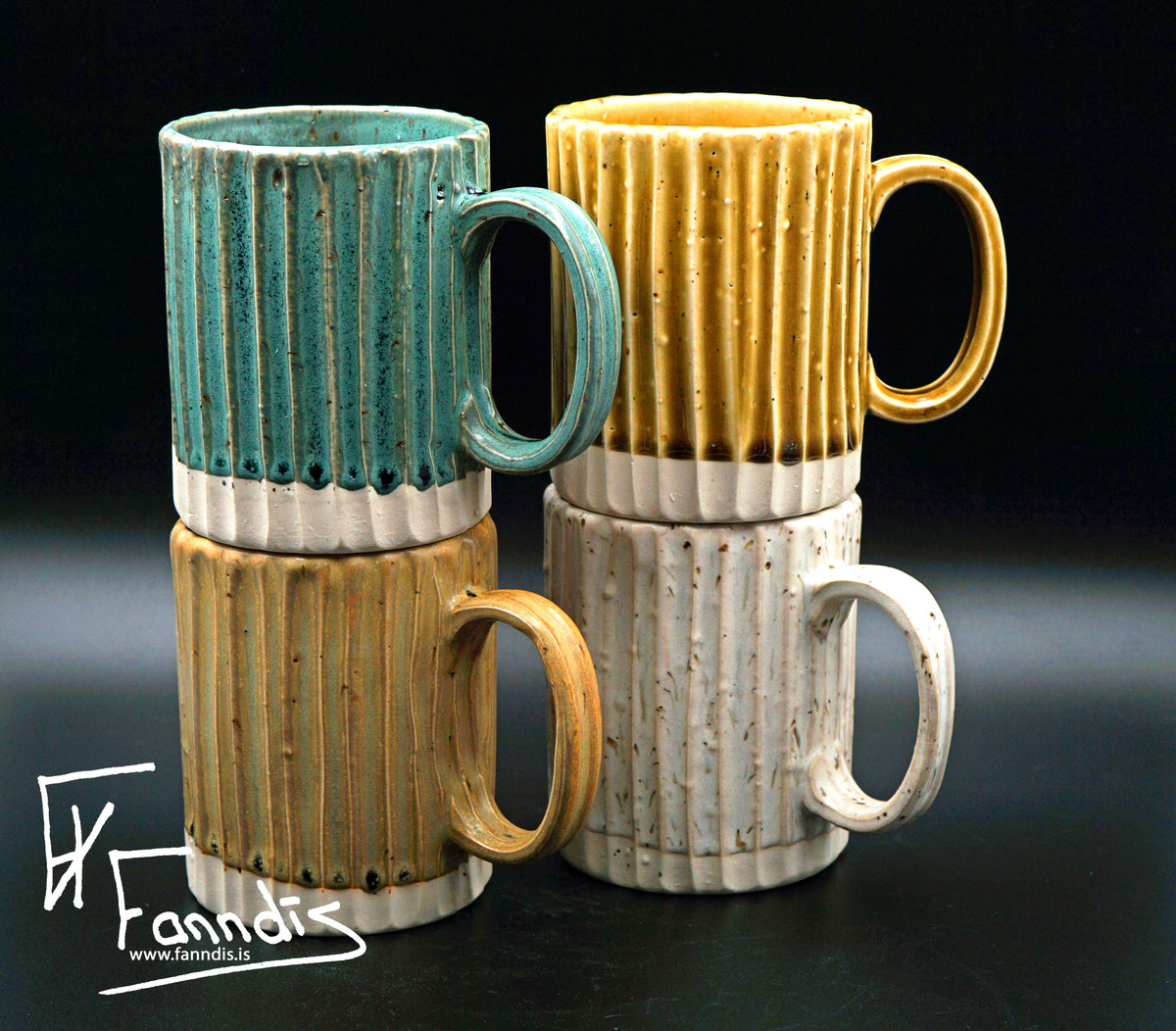 Kaffi kanna með hrauni / Coffee mug with lava (300 ml)