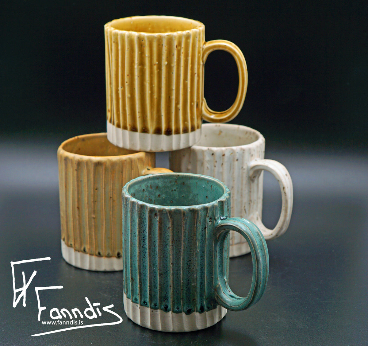 Kaffi kanna með hrauni / Coffee mug with lava (300 ml)