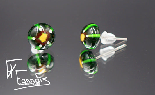 Gler pinna eyrnalokkar / Glass stud earrings