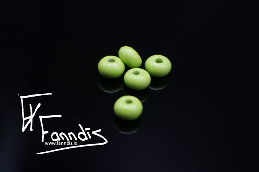 Glerperla Límónugrænn / Glass bead Lime green