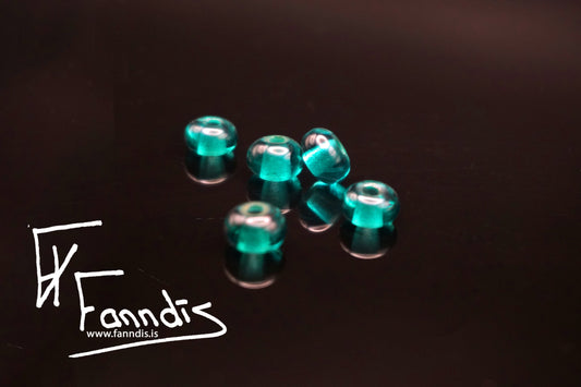 Glerperla Sægrænn  / Glass bead Teal