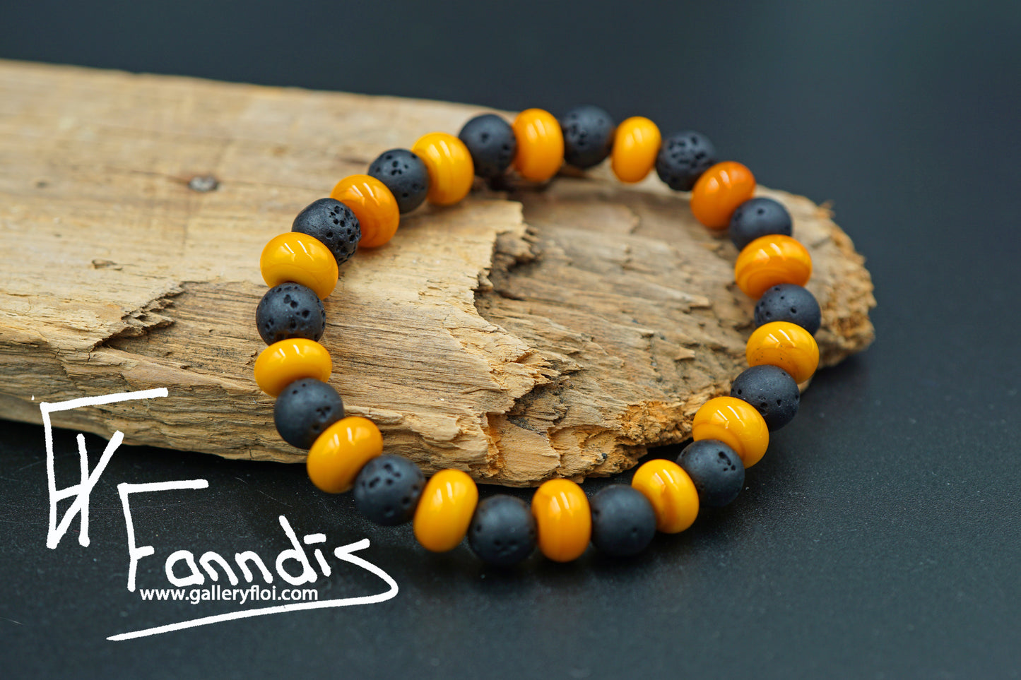 Armband Gul Okkra / Bracelet Yellow Ochre