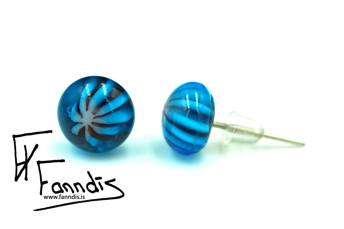 Gler pinna eyrnalokkar / Glass stud earrings