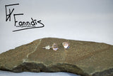 Einstök pinna eyrnalokkar Rósakvars / Unique stud earrings Rose Quarts