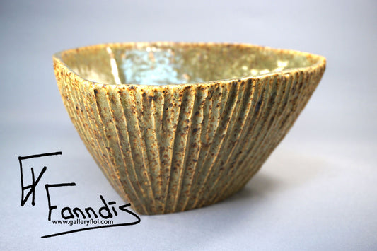 Flói skál með sandi úr Hvítá Stór / Flói bowl with sand from glacier river Hvítá Large (2,000 ml)