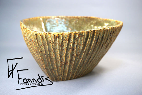 Flói skál með sandi úr Hvítá Stór / Flói bowl with sand from glacier river Hvítá Large (2,000 ml)