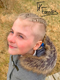 Víkinga glerperlu hárskraut sægrænn / Viking glass bead hair accessories Teal