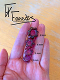 Víkinga glerperlu hárskraut Bleik dama / Viking glass bead hair accessories Pink Lady