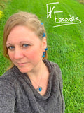 Víkinga glerperlu hárskraut Intense blár / Viking glass bead hair accessories Intense Blue